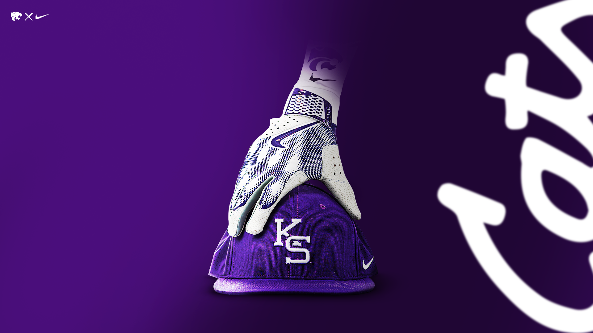 K-State Baseball Purple Digital Background
