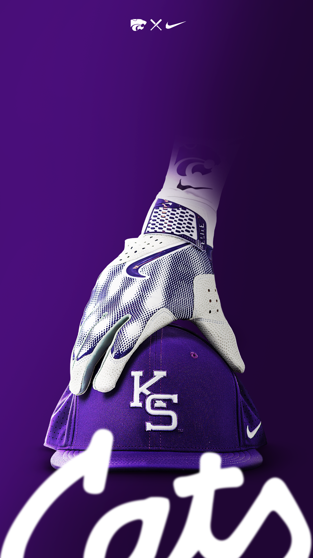 K-State Baseball Purple Digital Background