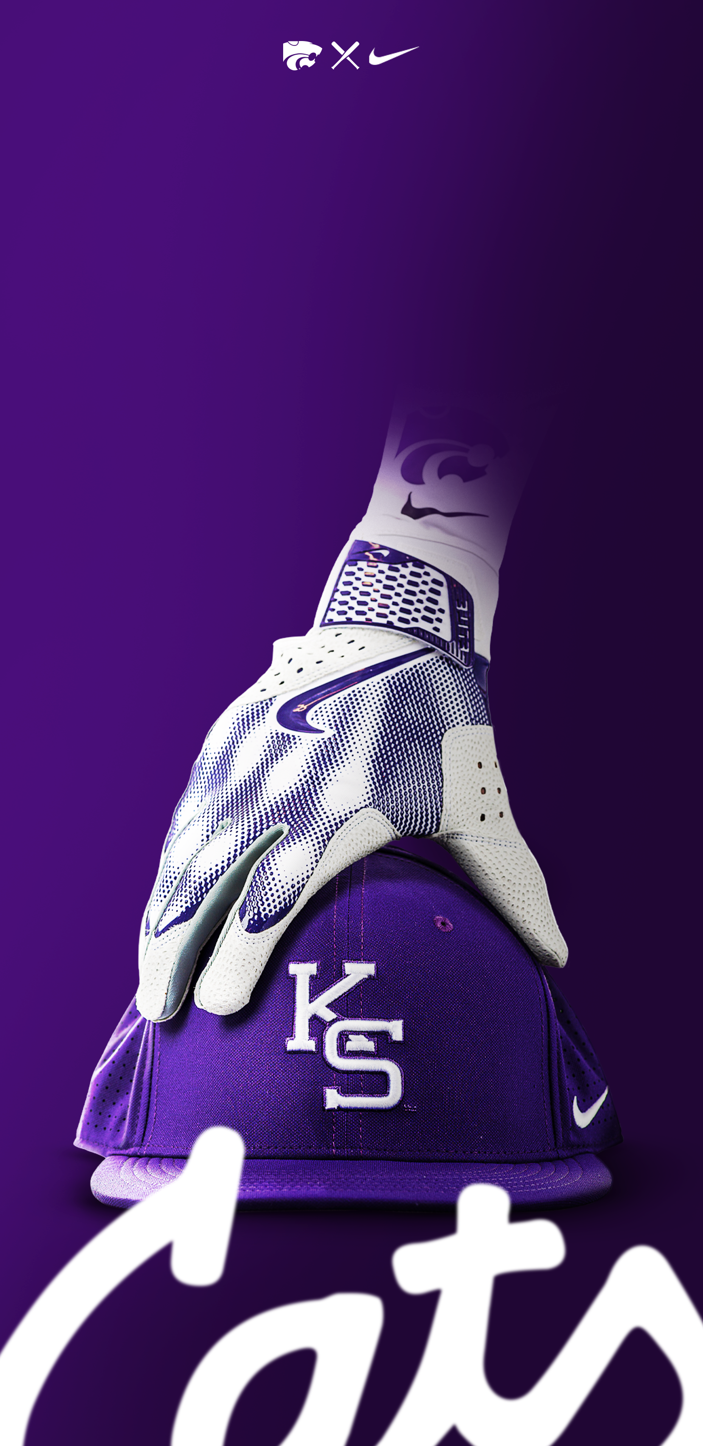 K-State Baseball Purple Digital Background