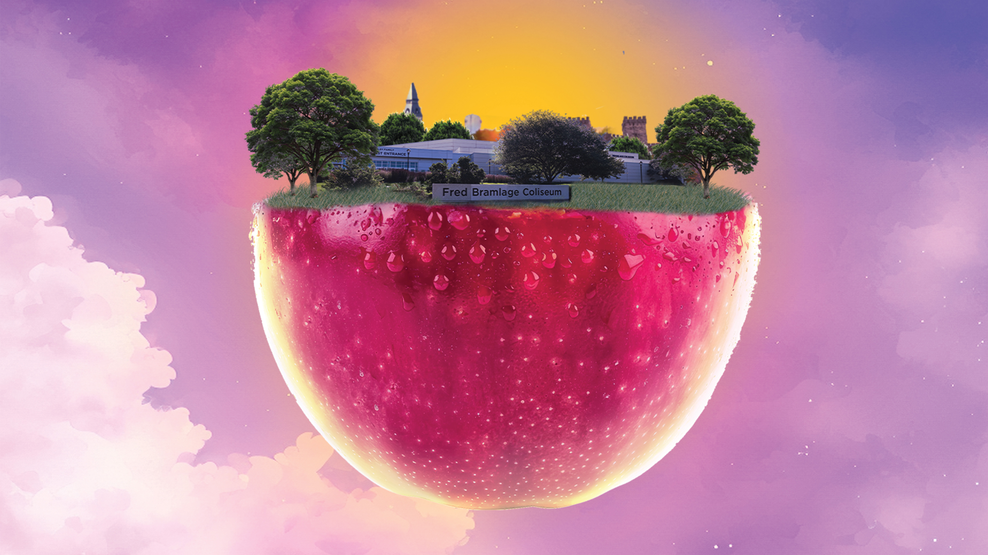 Little Apple Hoops Digital Background