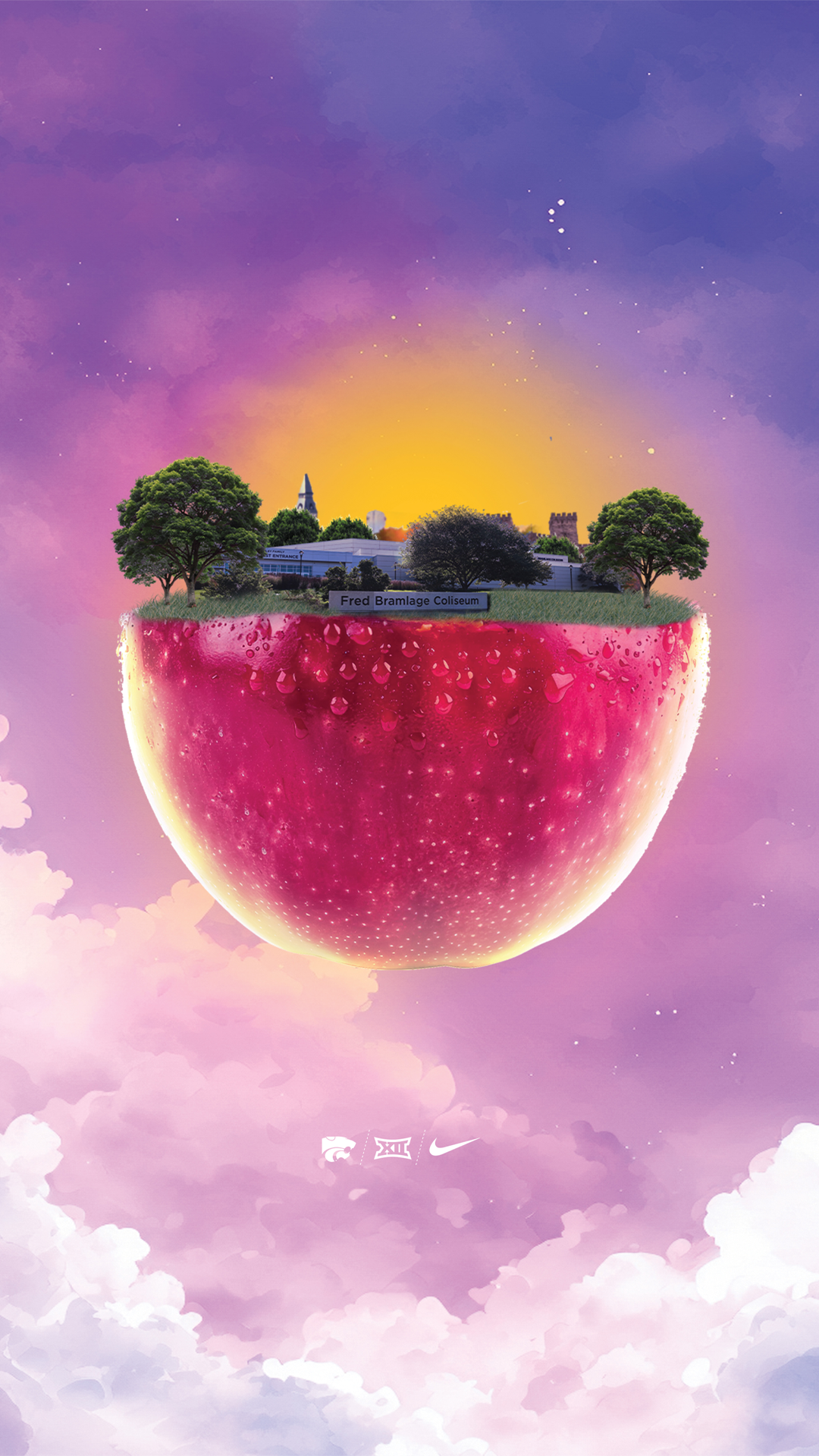 Little Apple Hoops Digital Background