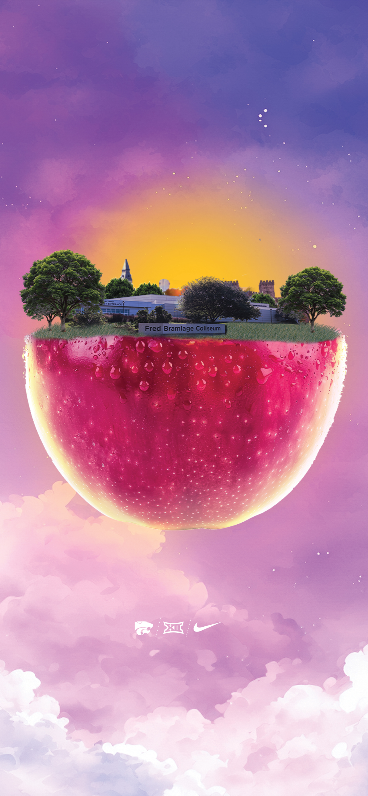 Little Apple Hoops Digital Background