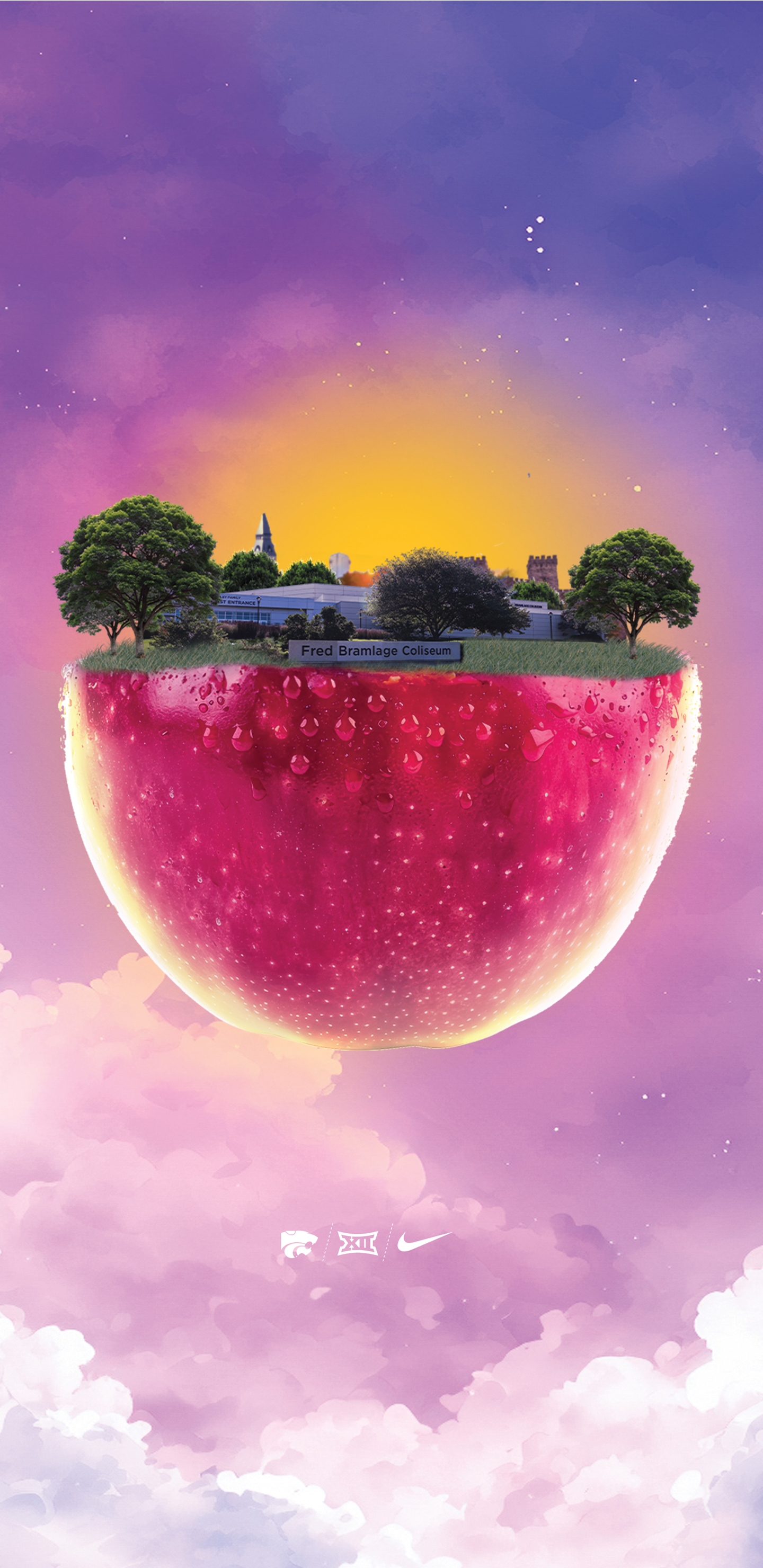 Little Apple Hoops Digital Background