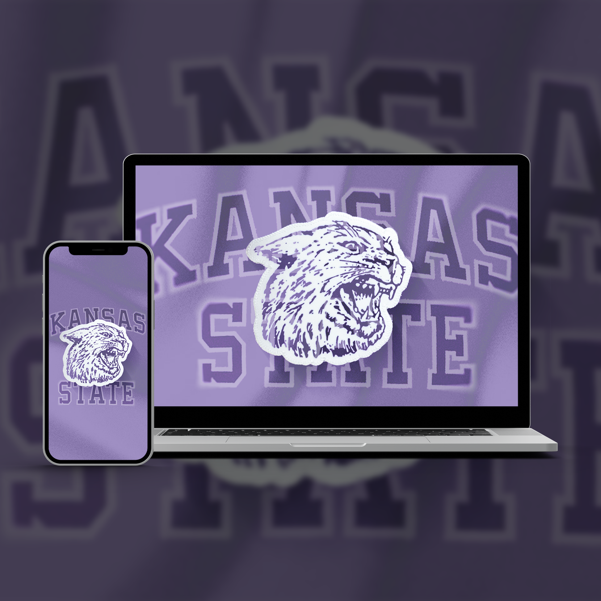 K-State Basketball Lavender Digital Background